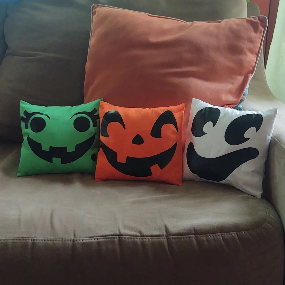 Halloween Boo Bucket throw pillow-handmade